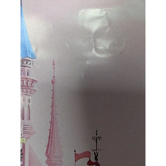 Vintage EURO DISNEYLAND Pre-opening Ouverture 1992 Poster Imaginez PINK CASTLE - Picture 7 of 8